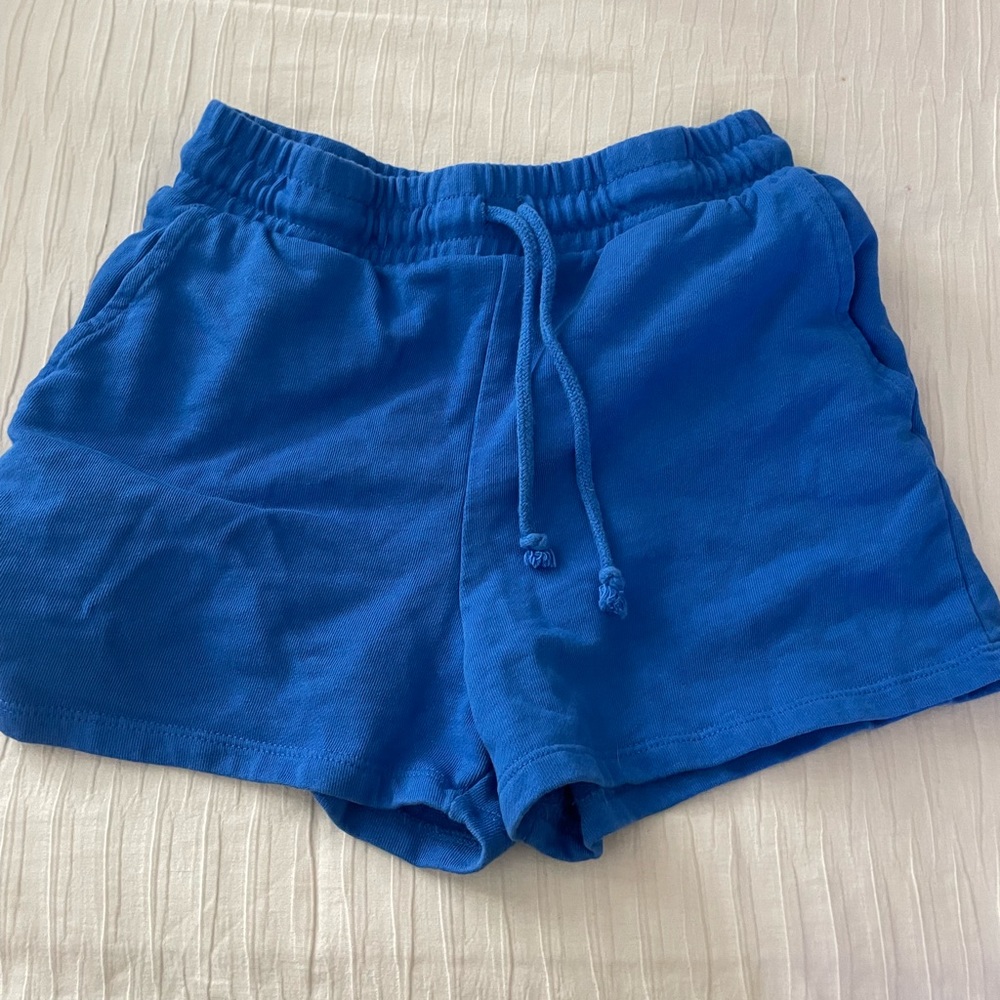 Blue Zara sweat shorts
